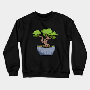 Bonsai Tree Pixel Art Crewneck Sweatshirt